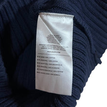 Load image into Gallery viewer, MUSTO Mini Logo Striped Collar Heavy Knit Ribbed Cotton Zip Sweater Jumper