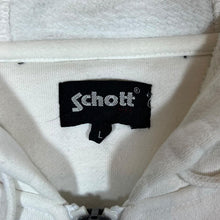 Load image into Gallery viewer, SCHOTT NYC Logo Spellout Graphic White Zip Hoodie