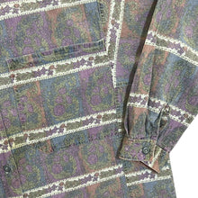 Load image into Gallery viewer, Vintage 90's Floral Flower Multi Colour Patterned Cotton Long Sleeve Shirt