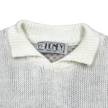 Load image into Gallery viewer, Vintage 90's HONEY "Country Life" Embroidered Golf Spellout Acrylic Nylon Knit Collared Sweater Jumper