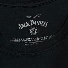 Load image into Gallery viewer, JACK DANIEL'S "Tennessee Whiskey" Drinks Logo Spellout Graphic T-Shirt