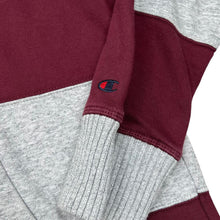 Load image into Gallery viewer, CHAMPION Colour Block Striped Embroidered Big Logo Spellout Pullover Hoodie