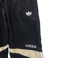 Load image into Gallery viewer, ADIDAS Classic Embroidered Mini Logo Black Shell Tracksuit Bottoms
