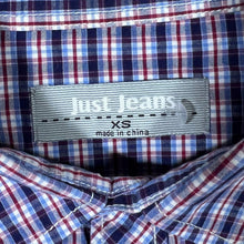 Load image into Gallery viewer, Just Jeans Cowboy Western Plaid Check Popper Long Sleeve Shirt