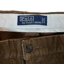 Load image into Gallery viewer, Early 00's POLO RALPH LAUREN Classic Brown Corduroy Cord Straight Leg Turn-Up Trousers
