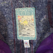 Load image into Gallery viewer, Vintage 90’s CANYON GUIDE Made In USA Blanket Stripe Lined Aztec Bomber Jacket