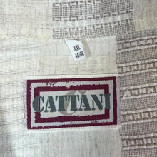 Load image into Gallery viewer, Vintage 90's CATTANI Cream Patterned Striped Short Sleeve Flannel Shirt