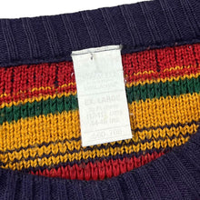 Load image into Gallery viewer, Vintage LITTLEWOODS Crazy Grandad Striped Patterned Acrylic Knit Sweater Jumper