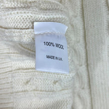 Load image into Gallery viewer, Vintage 90's NATURALLY British Wool Classic Cream Chunky Cable Knit Sweater Jumper