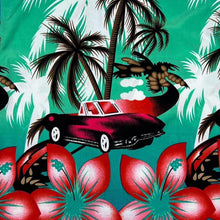 Load image into Gallery viewer, Early 00’s Oxyzone Hawaiian Tropical Car Patterned All-Over Print Polyester Shirt