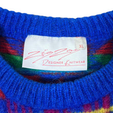 Load image into Gallery viewer, Vintage 90's ZIG ZAG Made In Scotland Abstract Patterned Wool Knit Sweater Jumper