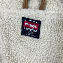 Load image into Gallery viewer, Early 00's WRANGLER Workwear Sherpa Fleece Lined Skater Brown Zip Hoodie