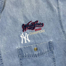 Load image into Gallery viewer, Vintage Lee MLB New York Yankees "2000 Champions" Long Sleeve Button-Up Blue Denim Shirt