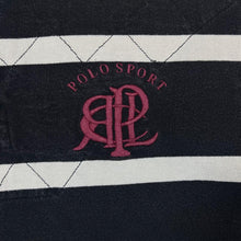 Load image into Gallery viewer, Vintage POLO SPORT RALPH LAUREN Colour Block Striped Long Sleeve Rugby Polo Shirt