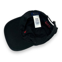 Load image into Gallery viewer, POLO RALPH LAUREN Embroidered Mini Red Pony Logo Faded Black Baseball Cap