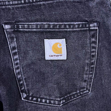 Load image into Gallery viewer, Carhartt WIP "Pontiac Pant" Washed Black Denim Loose Straight Regular Fit Jeans