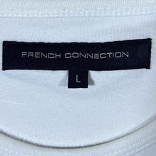 Load image into Gallery viewer, French Connection Classic Spellout Black White Raglan Long Sleeve T-Shirt