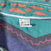 Load image into Gallery viewer, Vintage 90's Aztec Navajo Crazy Abstract Patterned Long Sleeve Cotton Shirt