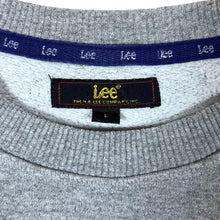 Load image into Gallery viewer, LEE JEANS Classic Embroidered Big Logo Spellout Grey Crewneck Sweatshirt