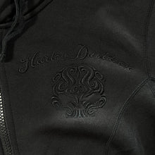 Load image into Gallery viewer, Harley Davidson Motorcycles Embroidered Biker Logo Zip Black Hoodie