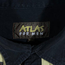 Load image into Gallery viewer, Early 00's Atlas For Men Cowboy Western Embroidered Native Black Long Sleeve Shirt