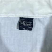 Load image into Gallery viewer, Vintage Embroidered Floral Cowboy Western Popper White Navy Blue Long Sleeve Shirt