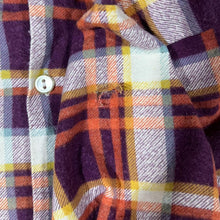 Load image into Gallery viewer, Vintage Roer Burgundy Orange Multi Plaid Check Long Sleeve Flannel Shirt