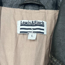 Load image into Gallery viewer, Vintage LEWIS & FINCH Distressed Effect Genuine Real Black Leather Blazer Biker Jacket