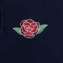 Load image into Gallery viewer, England Rugby Embroidered Rose Logo Navy Blue Pullover Hoodie