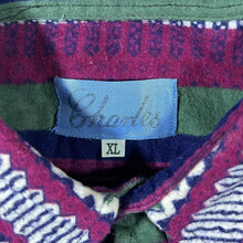 Load image into Gallery viewer, Vintage 90's Charles Crazy Abstract Patterned Long Sleeve Cotton Flannel Shirt