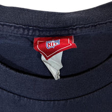 Load image into Gallery viewer, NFL Seattle Seahawks Football Logo Spellout Graphic Navy Blue T-Shirt