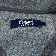 Load image into Gallery viewer, COTTON TRADERS Classic Mini Logo Purple Grey Zip Fleece Sweatshirt