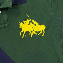 Load image into Gallery viewer, Early 00's POLO RALPH LAUREN "Custom Fit" Colour Block Embroidered Logo Long Sleeve Polo Shirt