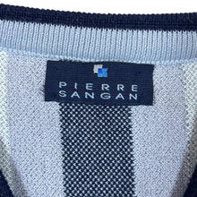 Load image into Gallery viewer, Vintage PIERRE SANGAN Grandad Patterned Acrylic Wool Cotton Blend V-Neck Sweater Jumper