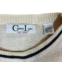 Load image into Gallery viewer, Vintage 90's CYPRESS LINKS Golf Wear Made In USA Embroidered Motif Cotton Knit Sweater Jumper