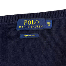 Load image into Gallery viewer, POLO RALPH LAUREN "Pima Cotton" Classic Embroidered Mini Logo V-Neck Sweater Jumper