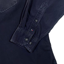 Load image into Gallery viewer, Tommy Hilfiger Classic Dark Navy Cotton Long Sleeve Button-Up Shirt
