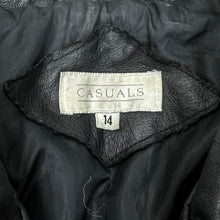 Load image into Gallery viewer, Vintage CASUALS Classic Genuine Real Black Leather Zip Jacket