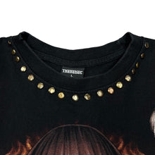 Load image into Gallery viewer, Early 00's THANABAT Gothic Horror Fantasy Angel Of Death Skull Metal Stud Graphic T-Shirt