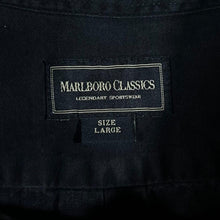 Load image into Gallery viewer, Vintage Marlboro Classics Mini Logo Black Cotton Long Sleeve Button-Up Shirt