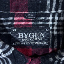 Load image into Gallery viewer, Vintage Bygen Red Black White Plaid Check Long Sleeve Cotton Flannel Shirt