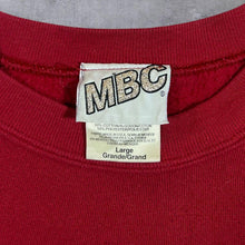 Load image into Gallery viewer, Vintage Tultex Christmas Reindeer Festive Cartoon Graphic Red Sweatshirt