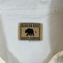 Load image into Gallery viewer, Vintage Running Bear Embroidered Eagle Cowboy Western Tassel Lace-Up Smock Shirt