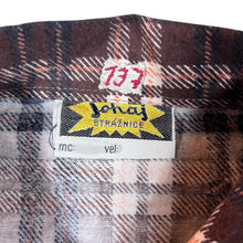 Load image into Gallery viewer, Vintage Johaj Brown Black White Plaid Check Long Sleeve Flannel Shirt