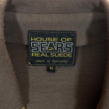 Load image into Gallery viewer, Vintage 90's HOUSE OF SEARS Real Suede Panel Made In England Collared Button Cardiagn Sweater