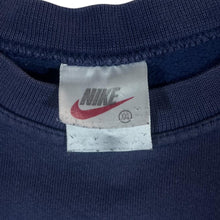 Load image into Gallery viewer, Vintage 90's NIKE Embroidered Mini Swoosh Logo Navy Blue Crewneck Sweatshirt