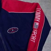 Load image into Gallery viewer, Vintage Tommy Sport Embroidered USA Logo Spellout Zip Fleece Jacket