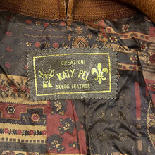 Load image into Gallery viewer, Vintage 90's KATY PEL Classic Brown Genuine Real Suede Leather Button Bomber Jacket