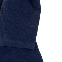 Load image into Gallery viewer, Early 00's UMBRO Embroidered Big Logo Navy Blue Red Fleece V-Neck Sweatshirt
