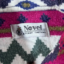 Load image into Gallery viewer, Vintage 90's Novel Penny Farthing Abstract Aztec Patterned Long Sleeve Flannel Shirt